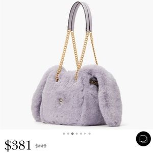 Kate Spade lavender adorable bunny bag